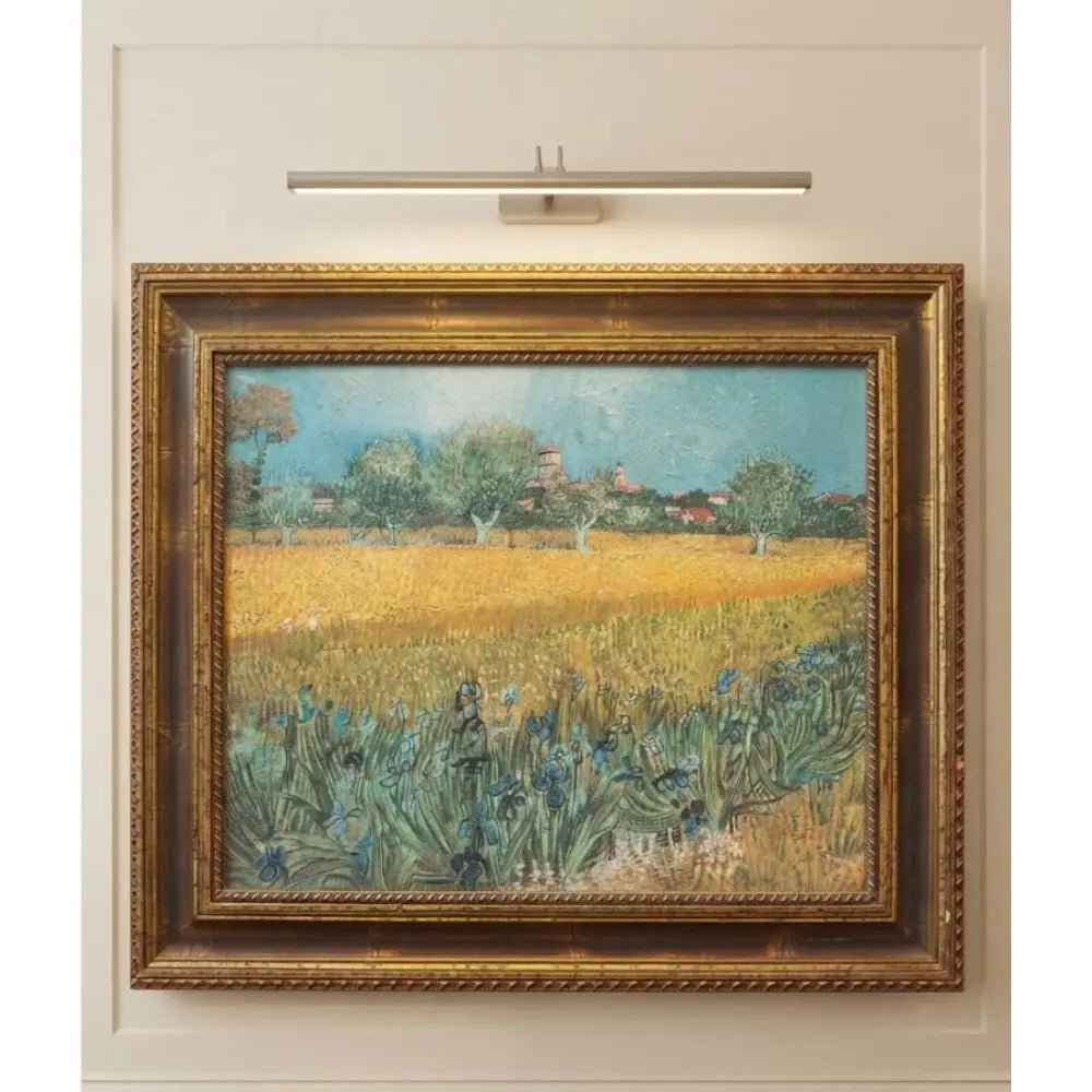 A serene countryside landscape with this exquisite vintage oil painting on canvas, 26” W x 23” H
